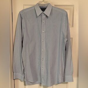 Nick Graham Modern Fit Blue Stripe Shirt